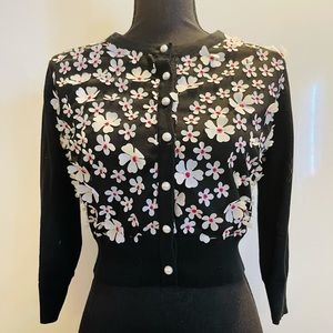 Karl Lagerfield 3D floral cardigan